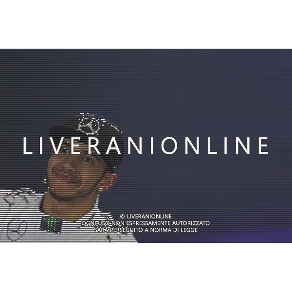 Lewis Hamilton (GBR) Mercedes AMG F1 in the FIA Press Conference. 14.03.2015. Formula 1 World Championship, Rd 1, Australian Grand Prix, Albert Park, Melbourne, Australia, Qualifying Day. AG ALDO LIVERANI SAS ONLY ITALY