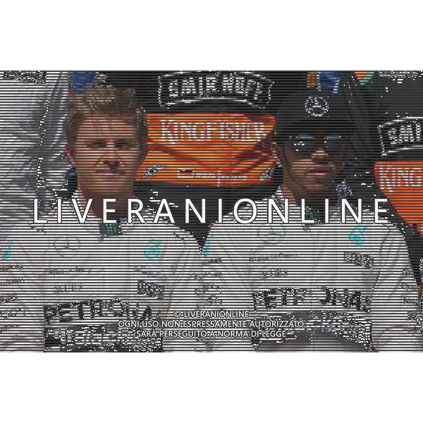 Nico Rosberg (GER), Mercedes AMG F1 Team and Lewis Hamilton (GBR), Mercedes AMG F1 Team 15.03.2015. Formula 1 World Championship, Rd 1, Australian Grand Prix, Albert Park, Melbourne, Australia, Race Day. AG ALDO LIVERANI SAS ONLY ITALY