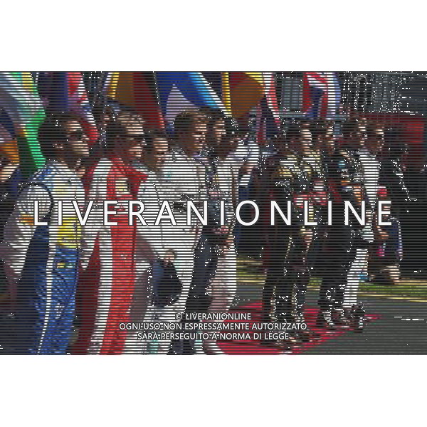 The drivers on the grid. 15.03.2015. Formula 1 World Championship, Rd 1, Australian Grand Prix, Albert Park, Melbourne, Australia, Race Day. AG ALDO LIVERANI SAS ONLY ITALY