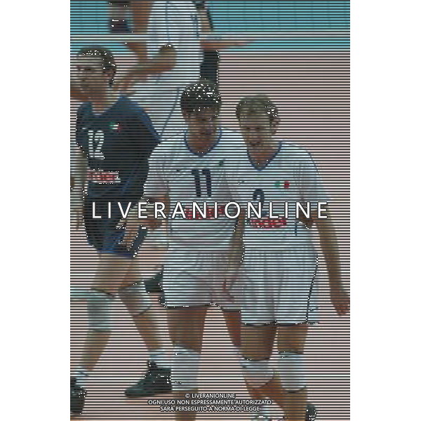 Verona 29/06/2003 World League 2003 Italia - Germania Volley nella foto ZLATANOV HRISTO, MEONI MARCO foto Paola Garbuio/Agenzia Aldo Liverani