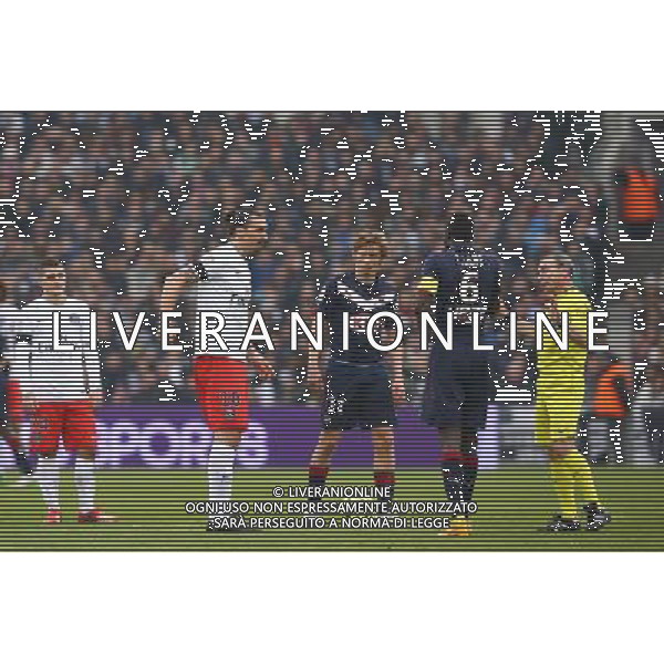 Arbitre Lionel Jaffredo / Zlatan Ibrahimovic - 15.03.2015 - Bordeaux / Paris Saint Germain - 29e journee Ligue 1 Photo : Manuel Blondeau / Icon Sport AG ALDO LIVERANI SAS ONLY ITALY