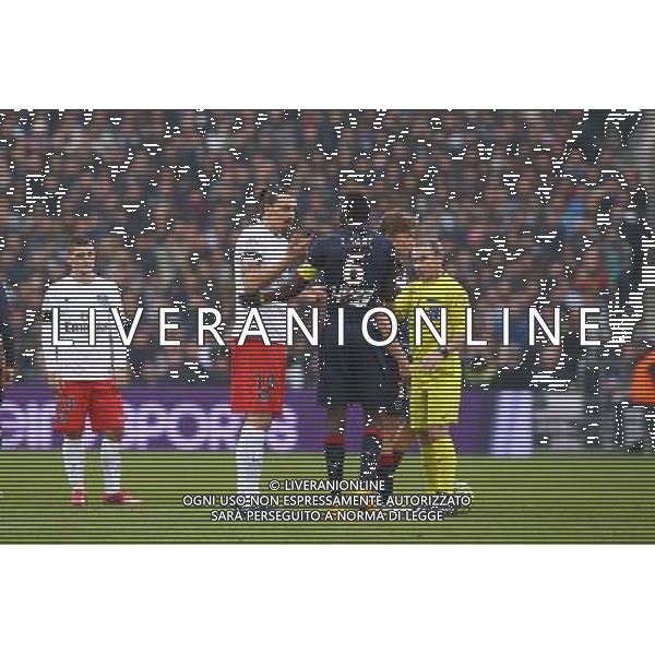 Arbitre Lionel Jaffredo / Zlatan Ibrahimovic / Ludovic Sane - 15.03.2015 - Bordeaux / Paris Saint Germain - 29e journee Ligue 1 Photo : Manuel Blondeau / Icon Sport AG ALDO LIVERANI SAS ONLY ITALY