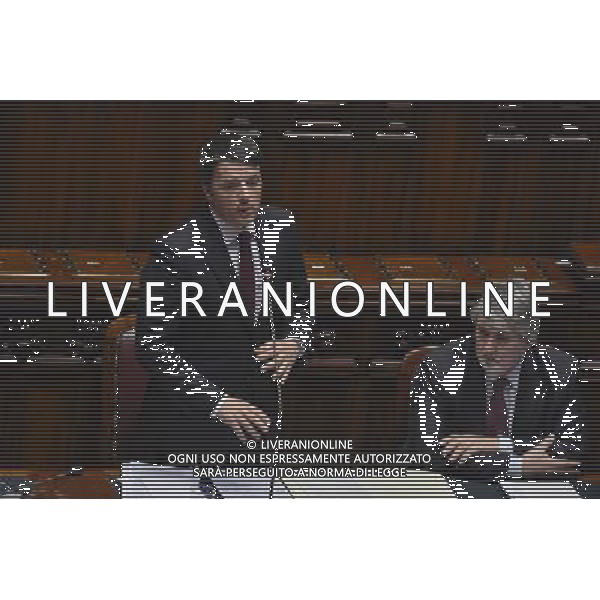 Roma - 18/03/2015 - Montecitorio - Comunicazioni del Presidente del Consiglio dei ministri in vista del Consiglio europeo - nella foto: Matteo Renzi e Giuliano Poletti / Ph. Fabrizio Corradetti - Ag. Aldo Liverani Sas