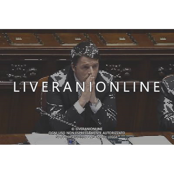 Roma - 18/03/2015 - Montecitorio - Comunicazioni del Presidente del Consiglio dei ministri in vista del Consiglio europeo - nella foto: Matteo Renzi / Ph. Fabrizio Corradetti - Ag. Aldo Liverani Sas