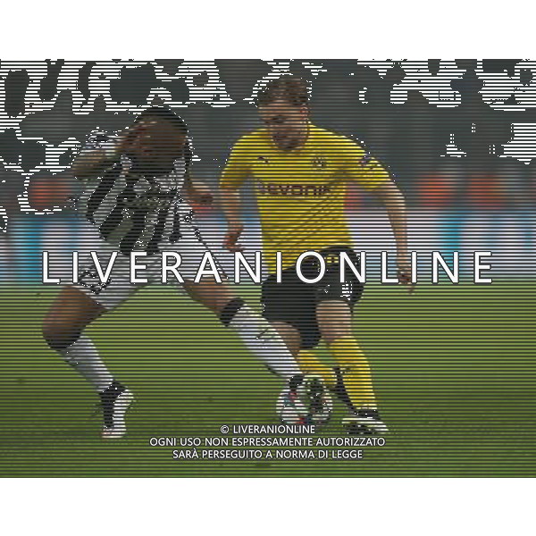 firo Fu§ball,Fussball, 18.03.2015 Uefa Champions League Achtelfinale , Saison 2014/2015 BVB Borussia Dortmund - Juventus Turn Arturo Vidal gegen marcel schmelzer $worldrightsEs gelten unsere AGB, einsehbar auf www.firosportphoto.de copyright by firo sportphoto: /Agenzia Aldo Liverani sas - ITALY ONLY - EDITORIAL USE ONLY