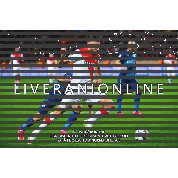 Yannick FERREIRA CARRASCO / Nacho MONREAL - 17.03.2015 - Monaco / Arsenal - 1/8Finale Retour Champions League Photo : Dave Winter / Icon Sport AG ALDO LIVERANI SAS ONLY ITALY
