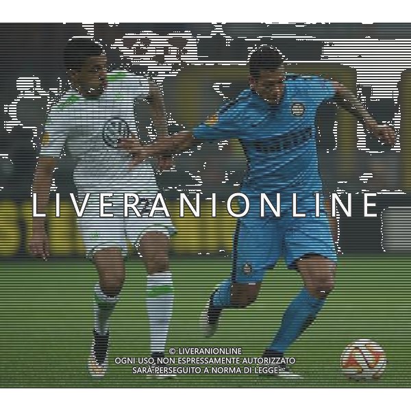 UEFA Europa League 2014/2015 Ottavi di Finale Ritorno Firenze - 19.03.2015 Inter-Wolfsburg Nella Foto: fredy guarin e luiz gustavo /Ph.Vitez-Ag. Aldo Liverani