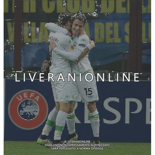 UEFA Europa League 2014/2015 Ottavi di Finale Ritorno Firenze - 19.03.2015 Inter-Wolfsburg Nella Foto: esultanza dopo il gol di daniel caligiuri /Ph.Vitez-Ag. Aldo Liverani