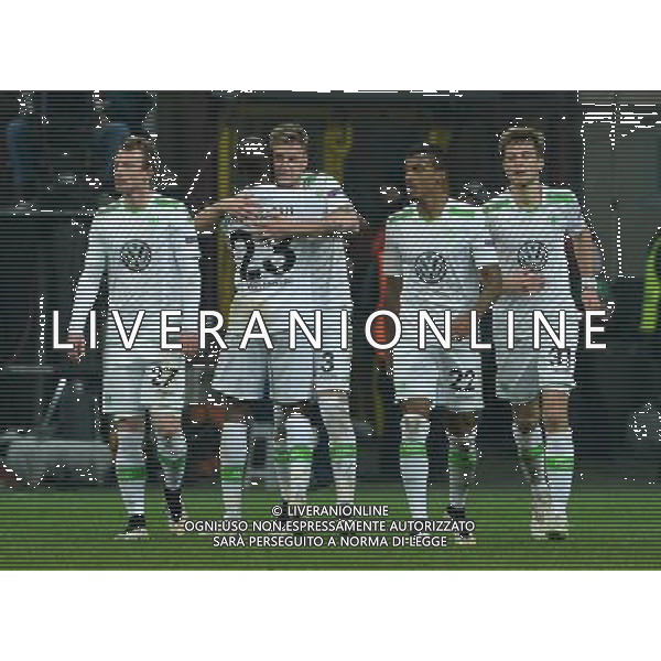 UEFA Europa League 2014/2015 Ottavi di Finale Ritorno Firenze - 19.03.2015 Inter-Wolfsburg Nella Foto: esultanza dopo il gol di bendter /Ph.Vitez-Ag. Aldo Liverani