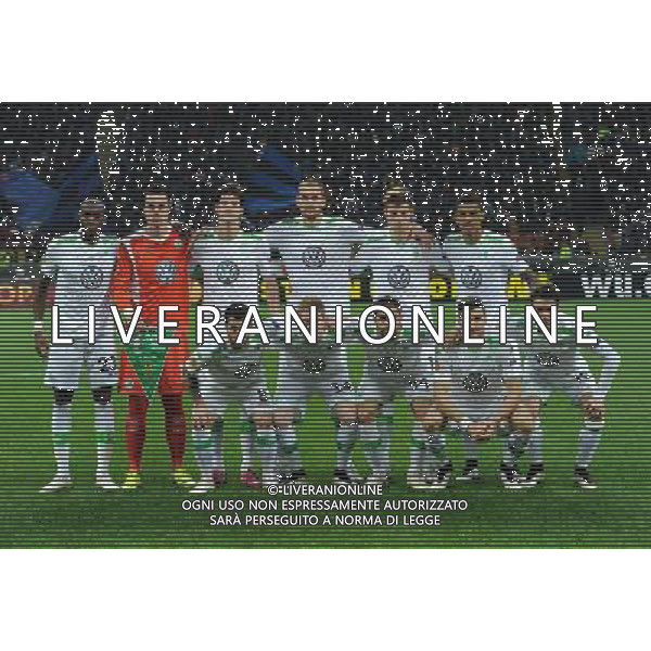 UEFA Europa League 2014/2015 Ottavi di Finale Ritorno Firenze - 19.03.2015 Inter-Wolfsburg Nella Foto:Wolfsburg Squadra Formazione Benaglio,Klose,Caligiuri,Vierinha,Dost,De Bruyne,Trasch,Luiz Gustavo,Guilavogui,Knoche,Rodriguez /Ph.Vitez-Ag. Aldo Liverani