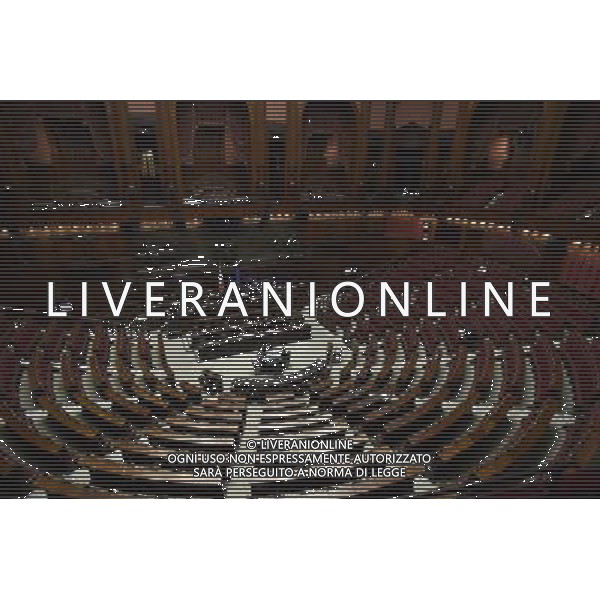Informativa del ministro delle Infrastrutture alla Camera Roma 20 marzo 2015 nella foto i banchi dell\'aula ©Corradetti/Agenzia Aldo Liverani sas