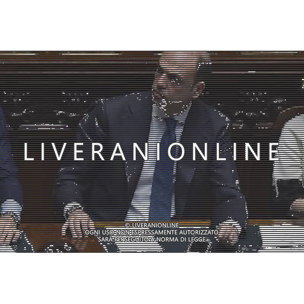 Informativa del ministro delle Infrastrutture alla Camera Roma 20 marzo 2015 nella foto Angelino Alfano con il foglietto ©Corradetti/Agenzia Aldo Liverani sas