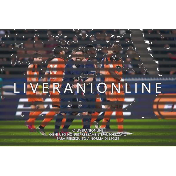 Ezequiel LAVEZZI / Marco VERRATTI - 20.03.2015 - Paris Saint Germain / Lorient - 30e journee Ligue 1 Photo : Dave Winter / Icon Sport