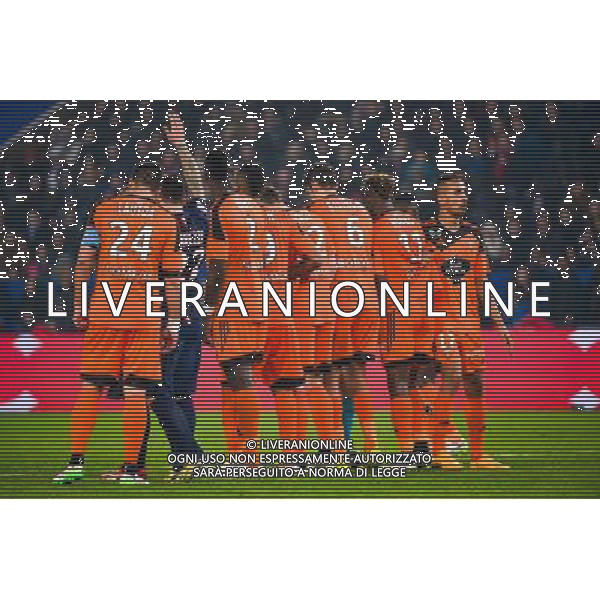 Illustration Mur - Coup Franc Lorient - Walid MESLOUB - 20.03.2015 - Paris Saint Germain / Lorient - 30e journee Ligue 1 Photo : Dave Winter / Icon Sport AG ALDO LIVERANI SAS ONLY ITALY