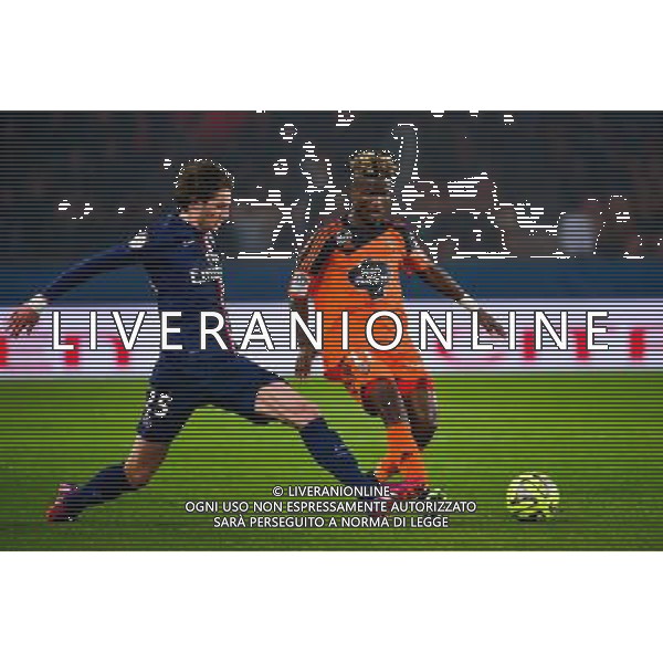 Adrien RABIOT / Ibrahim NDONG - 20.03.2015 - Paris Saint Germain / Lorient - 30e journee Ligue 1 Photo : Dave Winter / Icon Sport AG ALDO LIVERANI SAS ONLY ITALY