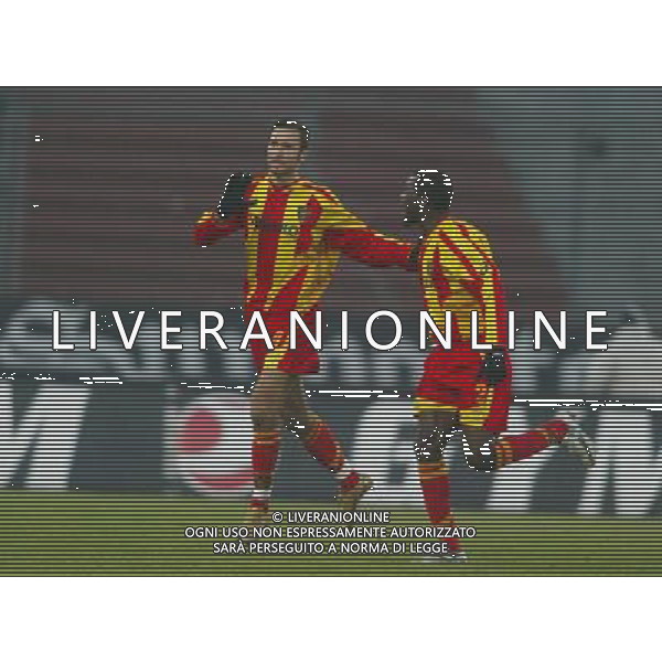 udine 13/01/2005 coppa italia udinese-lecce nella foto VUCINIC Mirko esulta per il 1-4 ag.aldo liverani-venezia