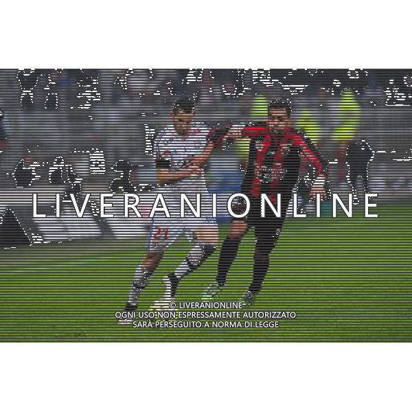 Maxime GONALONS / Carlos EDUARDO - 21.03.2015 - Lyon / Nice - 30eme journee de Ligue 1 - Photo : Jean Paul Thomas / Icon Sport AG ALDO LIVERANI SAS ONLY ITALY