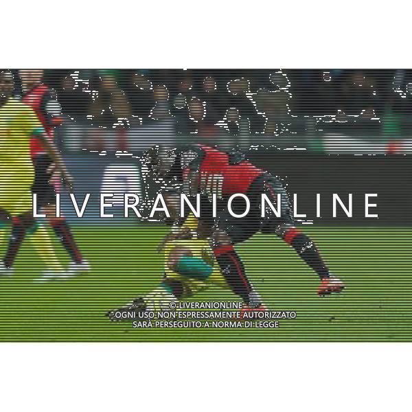 Serge GAKPE / Cheik MBENGUE - 21.03.2015 - Rennes / Nantes - 30eme journee de Ligue 1 Photo : Vincent Michel / Icon Sport AG ALDO LIVERANI SAS ONLY ITALY