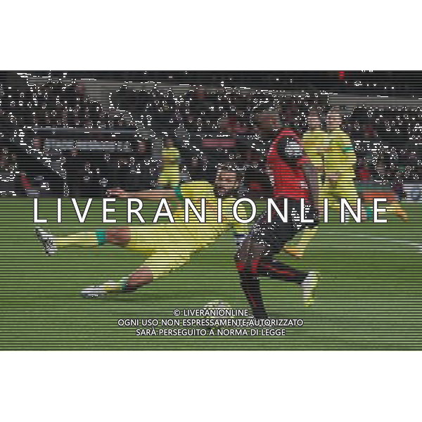 Paul Georges NTEP / Ozwaldo VIZCARRONDO - 21.03.2015 - Rennes / Nantes - 30eme journee de Ligue 1 Photo : Vincent Michel / Icon Sport AG ALDO LIVERANI SAS ONLY ITALY