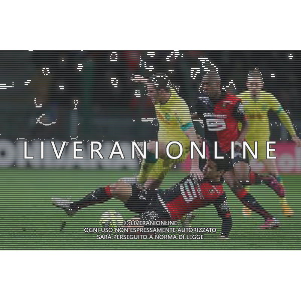 Jordan VERETOUT / Benjamin ANDRE - 21.03.2015 - Rennes / Nantes - 30eme journee de Ligue 1 Photo : Vincent Michel / Icon Sport AG ALDO LIVERANI SAS ONLY ITALY