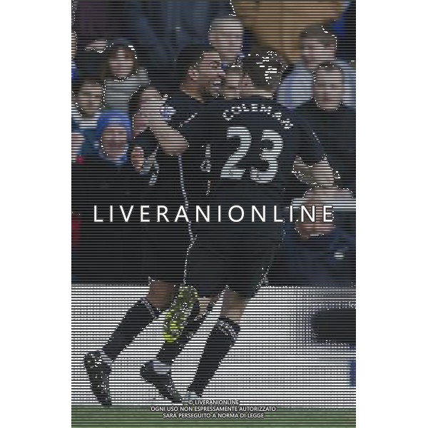 Everton\'s Aaron Lennon celebrates scoring his sides second goal Photographer Craig Mercer/CameraSport Football - Barclays Premiership - Queens Park Rangers v Everton - Sunday 22nd March - Loftus Road - London © CameraSport - 43 Linden Ave. Countesthorpe. Leicester. England. LE8 5PG - Tel: +44 (0) 116 277 4147 - admin@camerasport.com - www.camerasport.com AG ALDO LIVERANI SAS ONLY ITALY