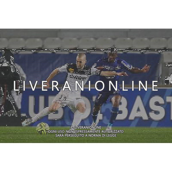 Lionel Mathis / Floyd Ayite - 21.03.2015 - Bastia / Guingamp - 30eme journee de Ligue 1 -Istres Photo : Andre Delon / Icon Sport AG ALDO LIVERANI SAS ONLY ITALY