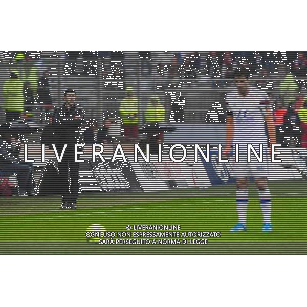 Hubert FOURNIER / Yoann GOURCUFF - 21.03.2015 - Lyon / Nice - 30eme journee de Ligue 1 - Photo : Jean Paul Thomas / Icon Sport AG ALDO LIVERANI SAS ONLY ITALY