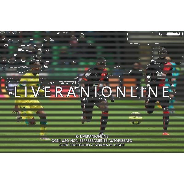 Paul Georges NTEP / Chaker ALHADHUR - 21.03.2015 - Rennes / Nantes - 30eme journee de Ligue 1 - Photo : Vincent Michel / Icon Sport AG ALDO LIVERANI SAS ONLY ITALY