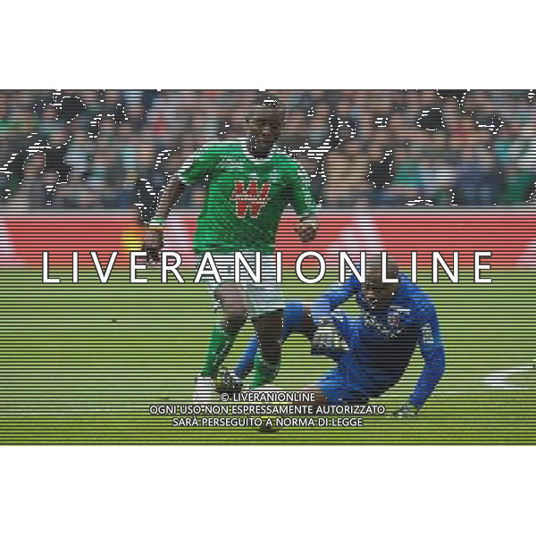 Max Alain GRADEL / Vincent ENYEAMA - 22.03.2015 - Saint Etienne / Lille - 30eme journee de Ligue 1 Photo : Jean Paul Thomas / Icon Sport AG ALDO LIVERANI SAS ONLY ITALY
