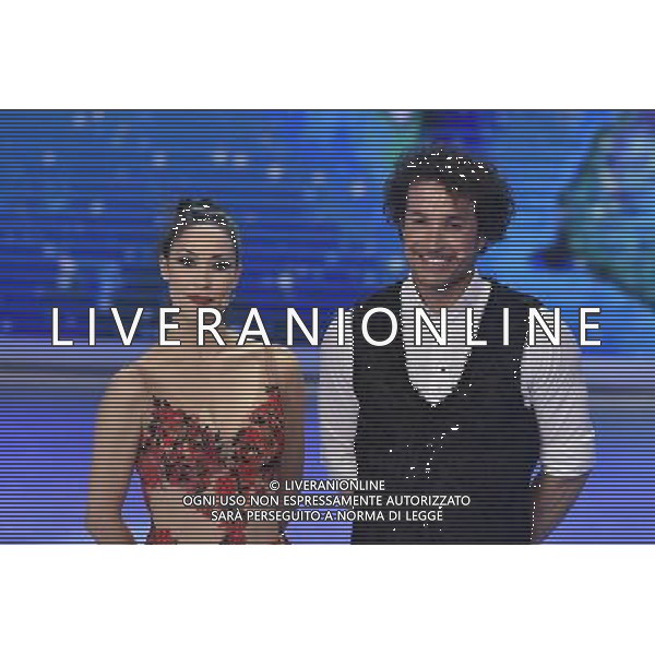 Roma - 21/03/2015 - Studi Rai Nomentano - La finale della trasmissione TV \' Notti sul ghiaccio \' - nella foto: Giorgio Rocca e Eve Bentley / Ph. Fabrizio Corradetti - Ag. Aldo Liverani sas