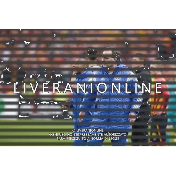 Marcelo Bielsa / Franck PASSY - 22.03.2015 - Lens / Marseille - 30eme journee de Ligue 1 Photo : Andre Ferreira / Icon Sport AG ALDO LIVERANI SAS ONLY ITALY