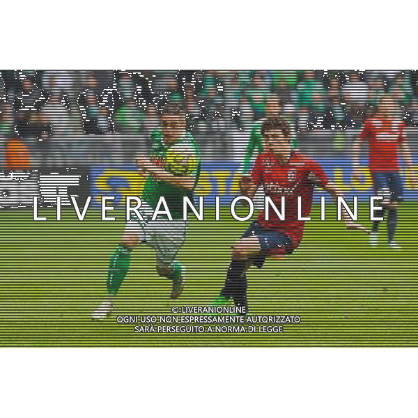 Romain HAMOUMA - 22.03.2015 - Saint Etienne / Lille - 30eme journee de Ligue 1 Photo : Jean Paul Thomas / Icon Sport AG ALDO LIVERANI SAS ONLY ITALY