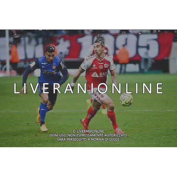 Rodrigues DIEGO RIGONATO / Nabil DIRAR - 22.03.2015 - Reims / Monaco - 30eme journee de Ligue 1 - Photo : Dave Winter / Icon Sport AG ALDO LIVERANI SAS ONLY ITALY