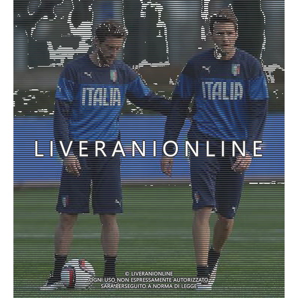 Raduno Nazionale Italiana Firenze - 23.03.2015 Allenamento Nella Foto:Vazquez-Marchisio /Ph.Vitez-Ag. Aldo Liverani