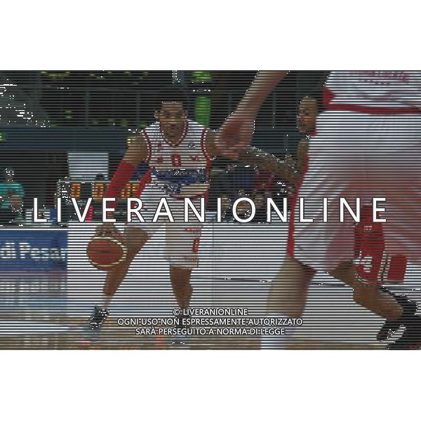 Consultinvest Pesaro vs EA7 Emporio Armani Milano, Campionato Lega Basket serie A1, 22 marzo 2015 nella foto Ross LaQuinton ©Zamagni/AGENZIA ALDO LIVERANI SAS