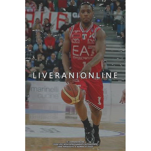 Consultinvest Pesaro vs EA7 Emporio Armani Milano, Campionato Lega Basket serie A1, 22 marzo 2015 nella foto Joe Regland ©Zamagni/AGENZIA ALDO LIVERANI SAS