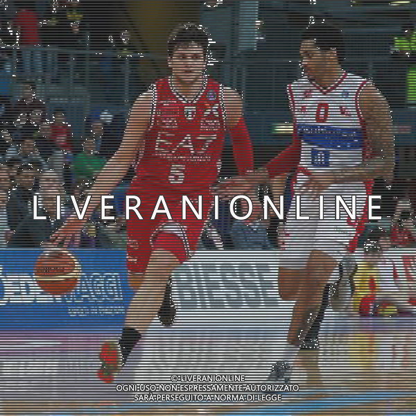 Consultinvest Pesaro vs EA7 Emporio Armani Milano, Campionato Lega Basket serie A1, 22 marzo 2015 nella foto Alessandro Gentile e Ross LaQuinton ©Zamagni/AGENZIA ALDO LIVERANI SAS
