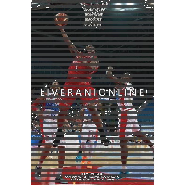 Consultinvest Pesaro vs EA7 Emporio Armani Milano, Campionato Lega Basket serie A1, 22 marzo 2015 nella foto Joe Regland sale verso il canestro ©Zamagni/AGENZIA ALDO LIVERANI SAS