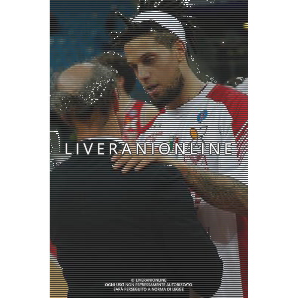 Consultinvest Pesaro vs EA7 Emporio Armani Milano, Campionato Lega Basket serie A1, 22 marzo 2015 nella foto Daniel Hackett e Riccardo Paolini ©Zamagni/AGENZIA ALDO LIVERANI SAS