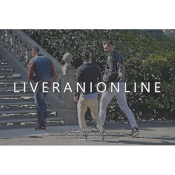 Olivier Giroud / Patrice Evra / Mathieu Valbuena - 23.03.2015 -Equipe de France - Arrivee des joueurs a Clairefontaine Photo : Andre Ferreira / Icon Sport AG ALDO LIVERANI SAS ONLY ITALY