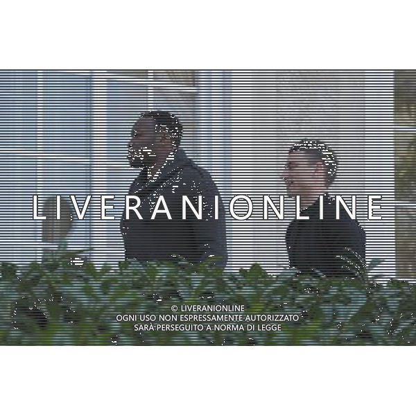 Steve Mandanda / Laurent Koscielny - 23.03.2015 -Equipe de France - Arrivee des joueurs a Clairefontaine Photo : Andre Ferreira / Icon Sport AG ALDO LIVERANI SAS ONLY ITALY