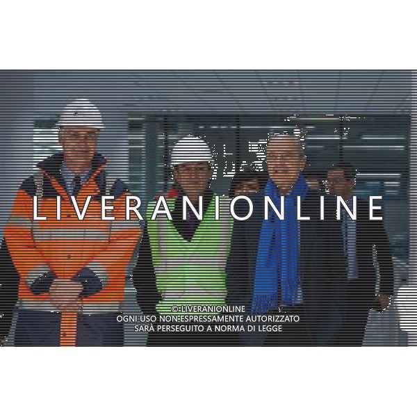 Dominique Fondacci / Jean Louis Triaud / Alain Juppe - 23.03.2015 - Visite du Stade de Bordeaux - Photo : Caroline Blumberg / Icon Sport *** Local Caption *** AG ALDO LIVERANI SAS ONLY ITALY *** Local Caption *** AG ALDO LIVERANI SAS ONLY ITALY