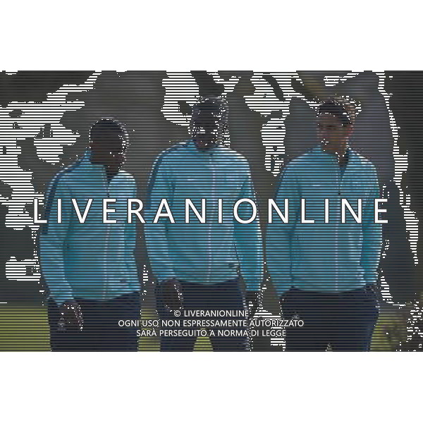 Blaise Matuidi / Kurt Zouma / Raphael Varane - 23.03.2015 - Football - Entrainement France -Clairefontaine Photo : Andre Ferreira / Icon Sport AG ALDO LIVERANI SAS ONLY ITALY