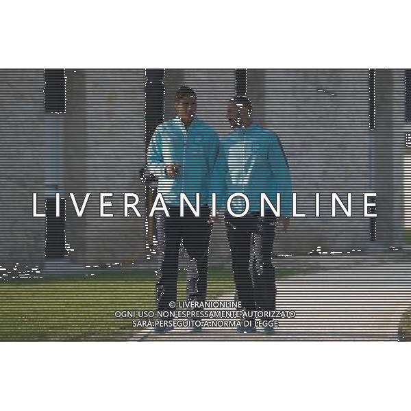 Raphael Varane / Karim Benzema - 23.03.2015 - Football - Entrainement France -Clairefontaine Photo : Andre Ferreira / Icon Sport AG ALDO LIVERANI SAS ONLY ITALY