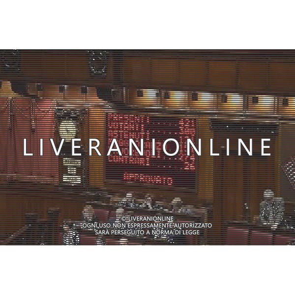 Roma - 24/03/2015 - Camera dei Deputati - Seguito della discussione della proposta di legge: Modifiche al codice penale in materia di prescrizione del reato- nella foto: Il tabellone con il risultato del voto finale /Ph. Fabrizio Corradetti - Ag. Aldo Liverani Sas