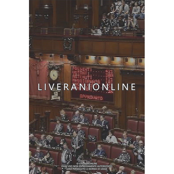 Roma - 24/03/2015 - Camera dei Deputati - Seguito della discussione della proposta di legge: Modifiche al codice penale in materia di prescrizione del reato- nella foto: Il tabellone con il risultato del voto finale /Ph. Fabrizio Corradetti - Ag. Aldo Liverani Sas