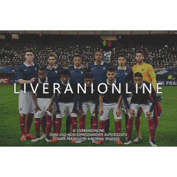 Equipe France - 25.03.2015 - Football Espoirs - France / Estonie - Match Amical -Valenciennes Photo : Dave Winter / Icon Sport Aymeric LAPORTE / Baptiste ALOE / Corentin TOLISSO / Sebastien HALLER / Morgan SANSON / Mouez HASSEN. Lenny NANGIS / Georges Kevin NKOUDOU / Steven MOREIRA / Corentin JEAN / Jordan AMAVI *** Local Caption *** AG ALDO LIVERANI SAS ONLY ITALY *** Local Caption *** AG ALDO LIVERANI SAS ONLY ITALY