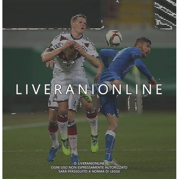 firo Fu§ball,Fussball, 27.03.2015 LŠnderspiel Nationalmannschaft, Saison U 23 Deutschland - Italien . Zweikampf Johannes Geis , Mathias Ginter Marcello Trotta $worldrightsEs gelten unsere AGB, einsehbar auf www.firosportphoto.de copyright by firo sportphoto: /AGENZIA ALDO LIVERANI SAS - ITALY ONLY - EDITORIAL USE ONLY - GERMANIA - ITALIA UNDER 21