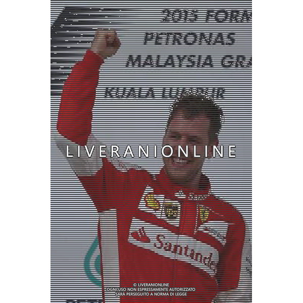 1st place Sebastian Vettel (GER) Ferrari. 29.03.2015. Formula 1 World Championship, Rd 2, Malaysian Grand Prix, Sepang, Malaysia, Sunday. /AGENZIA ALDO LIVERANI SAS - ITALY ONLY - EDITORIAL USE ONLY