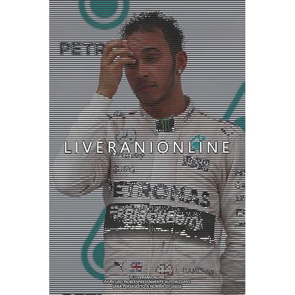 2nd place Lewis Hamilton (GBR) Mercedes AMG F1. 29.03.2015. Formula 1 World Championship, Rd 2, Malaysian Grand Prix, Sepang, Malaysia, Sunday. /AGENZIA ALDO LIVERANI SAS - ITALY ONLY - EDITORIAL USE ONLY